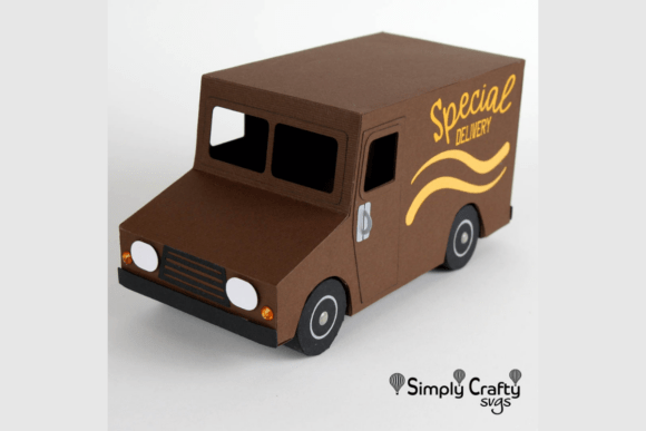 3D Delivery Truck SVG for Father’s Day Creations