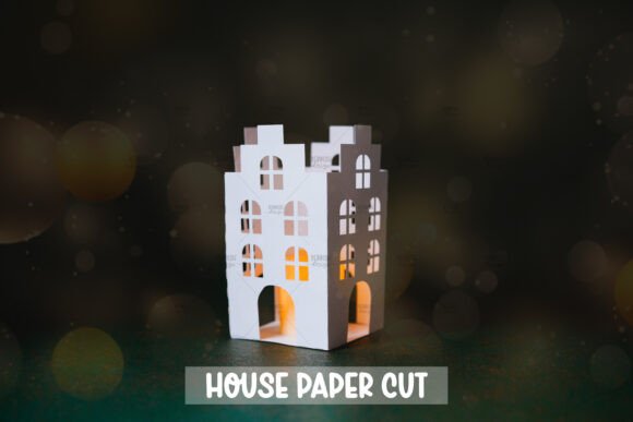 3D Paper House Lantern Template: A Versatile 3D SVG for Bloggers and Designers