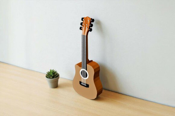Acoustic Guitar - 3d Papercraft: A 3D SVG Review for Music Content