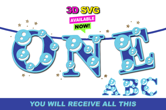 Bubble Alphabet 3D SVG: A Playful Graphic Design Asset for Laser Cutting and Wall Decor