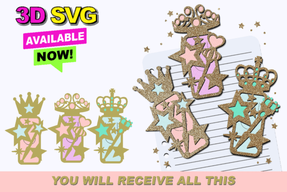 Crowns Bookmarks 3D SVG Review for Real Projects