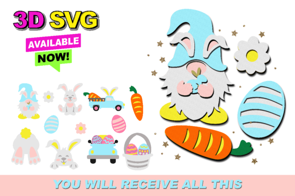 Easter 3D SVG Shapes for Seasonal Design Projects