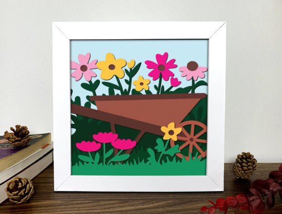 Gardening 3D Shadow Box SVG: A Fresh Design Asset for Creative Branding