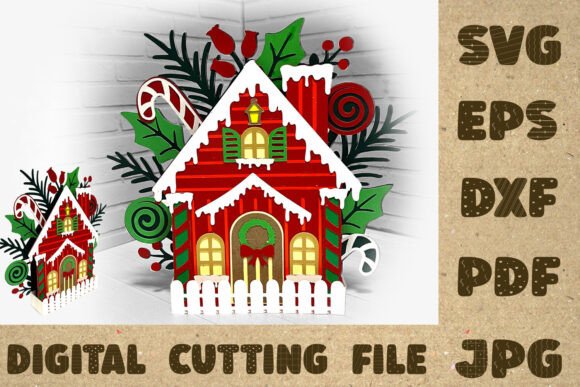 Gingerbread Cottage Christmas Card 3D Review for Real Projects