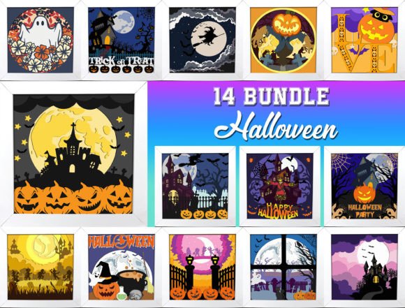 Halloween 3D Shadow Box Template – A Stylish SVG Design for Creative Sellers