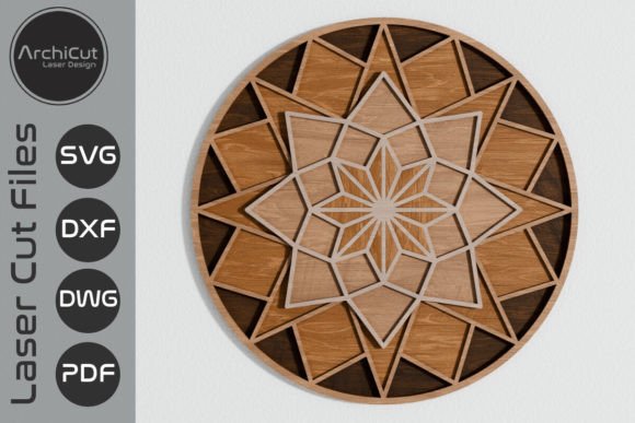 Star Geometry Decor 3D Laser Cut for Modern Wall Decor Projects