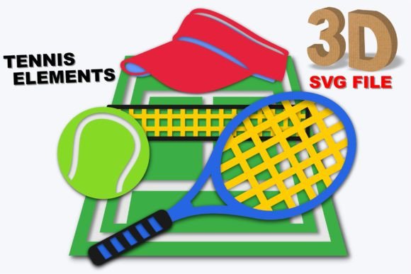 Tennis Topper 3D SVG: A Versatile Graphic Design Asset for Crafters and Digital Sellers